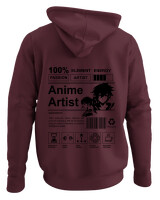 Φούτερ με κουκούλα - Anime Artist - Color Thumbnail Marron