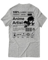 T-Shirt Αντρικό - Anime Artist - Color Thumbnail Γκρι Μελανζέ