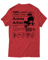 T-Shirt Αντρικό - Anime Artist - Color Thumbnail Κόκκινο