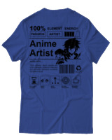 T-Shirt Αντρικό - Anime Artist - Color Thumbnail Μπλε Ρουά