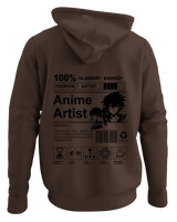 Φούτερ με κουκούλα - Anime Artist - Color Thumbnail Καφέ