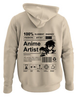 Φούτερ με κουκούλα - Anime Artist - Color Thumbnail Μπέζ