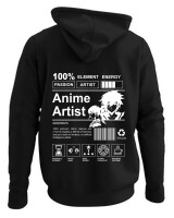 Φούτερ με κουκούλα - Anime Artist - Color Thumbnail Μαύρο