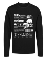 Μακρυμάνικο Μακό - Anime Artist - Color Thumbnail Μαύρο