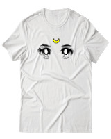 T-Shirt  Γυναικείο - Anime Girl Eyes - Color Thumbnail Άσπρο