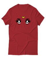 T-Shirt  Γυναικείο - Anime Girl Eyes - Color Thumbnail Κόκκινο