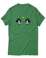 T-Shirt  Γυναικείο - Anime Girl Eyes - Color Thumbnail Πράσινο