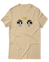 T-Shirt  Γυναικείο - Anime Girl Eyes - Color Thumbnail Μπέζ