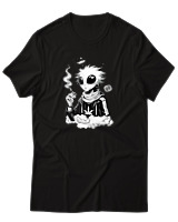 T-Shirt Αντρικό - Anime Stoner Alien - Color Thumbnail Μαύρο