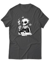 T-Shirt Αντρικό - Anime Stoner Alien - Color Thumbnail Ανθρακί