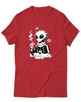 T-Shirt Αντρικό - Anime Stoner Alien - Color Thumbnail Κόκκινο