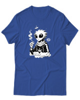 T-Shirt Αντρικό - Anime Stoner Alien - Color Thumbnail Μπλε Ρουά