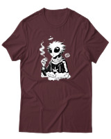 T-Shirt Αντρικό - Anime Stoner Alien - Color Thumbnail Μπορντό