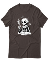 T-Shirt Αντρικό - Anime Stoner Alien - Color Thumbnail Καφέ