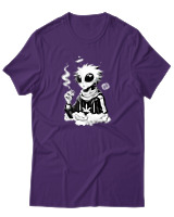 T-Shirt Αντρικό - Anime Stoner Alien - Color Thumbnail Σκούρο Μωβ