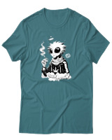 T-Shirt Αντρικό - Anime Stoner Alien - Color Thumbnail Μπλε Πράσινο