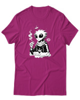 T-Shirt Αντρικό - Anime Stoner Alien - Color Thumbnail Φουξια