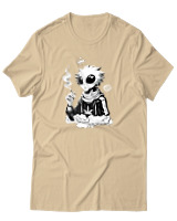 T-Shirt Αντρικό - Anime Stoner Alien - Color Thumbnail Μπεζ
