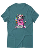 T-Shirt  Γυναικείο - Anxious - Color Thumbnail Μπλέ Πράσινο