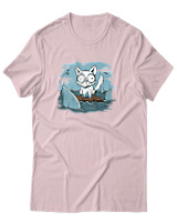 T-Shirt Αντρικό - Anxious Cat - Color Thumbnail Απαλό Ροζ