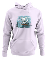 Φούτερ με κουκούλα Αντρικό - Anxious Cat - Color Thumbnail Lilac