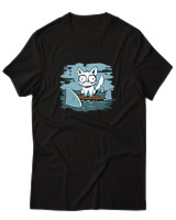 T-Shirt  Γυναικείο - Anxious Cat - Color Thumbnail Μαύρο
