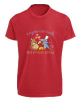 T-Shirt Fit Αντρικό - Anyone Can Cook But Im Here To Eat - Color Thumbnail Κόκκινο