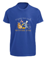 T-Shirt Fit Αντρικό - Anyone Can Cook But Im Here To Eat - Color Thumbnail Μπλε Ρουά