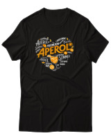 T-Shirt Unisex - Aperol - Color Thumbnail Μαύρο