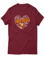 T-Shirt Unisex - Aperol - Color Thumbnail Σκούρο Κόκκινο