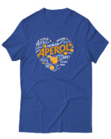 T-Shirt Unisex - Aperol - Color Thumbnail Μπλε Ρουά