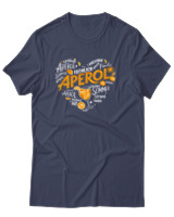 T-Shirt Unisex - Aperol - Color Thumbnail Μπλε Γκρι