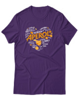 T-Shirt Unisex - Aperol - Color Thumbnail Σκούρο Μωβ