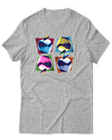 T-Shirt Αντρικό - Apples - Color Thumbnail Γκρι Μελανζέ