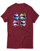 T-Shirt Αντρικό - Apples - Color Thumbnail Σκούρο Κόκκινο