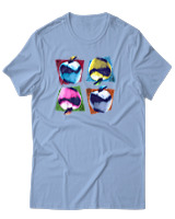 T-Shirt Αντρικό - Apples - Color Thumbnail Γαλάζιο