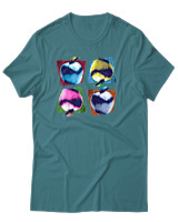 T-Shirt Αντρικό - Apples - Color Thumbnail Μπλε Πράσινο
