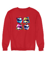 Φούτερ χωρίς κουκούλα Γυναικείο - Apples - Color Thumbnail Κόκκινο