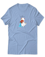 T-Shirt Αντρικό - Aquarius Cat - Color Thumbnail Γαλάζιο