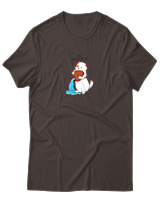 T-Shirt Αντρικό - Aquarius Cat - Color Thumbnail Καφέ
