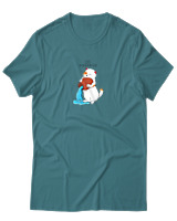 T-Shirt Αντρικό - Aquarius Cat - Color Thumbnail Μπλε Πράσινο