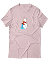 T-Shirt Αντρικό - Aquarius Cat - Color Thumbnail Απαλό Ροζ