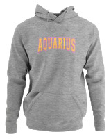Φούτερ με κουκούλα Αντρικό - Aquarius College Letters - Color Thumbnail Γκρι Μελανζέ