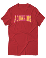 T-Shirt Αντρικό - Aquarius College Letters - Color Thumbnail Κόκκινο