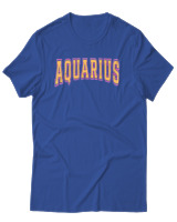 T-Shirt Αντρικό - Aquarius College Letters - Color Thumbnail Μπλε Ρουά
