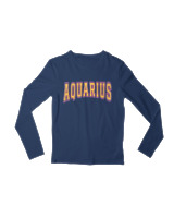 Μακρυμάνικο Μακό Παιδικό - Aquarius College Letters - Color Thumbnail Σκούρο Μπλε