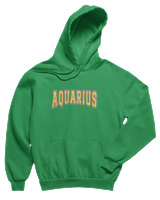 Φούτερ με κουκούλα Παιδικό - Aquarius College Letters - Color Thumbnail Πράσινο