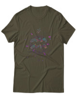 T-Shirt Αντρικό - Aquarius Colorfull - Color Thumbnail Χακί