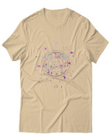 T-Shirt Αντρικό - Aquarius Colorfull - Color Thumbnail Μπεζ