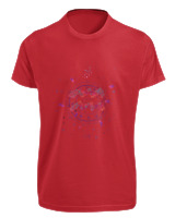 T-Shirt Fit Αντρικό - Aquarius Colorfull - Color Thumbnail Κόκκινο